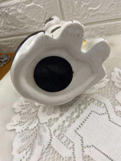 Hand Painted Ceramic Dog Coin Bank