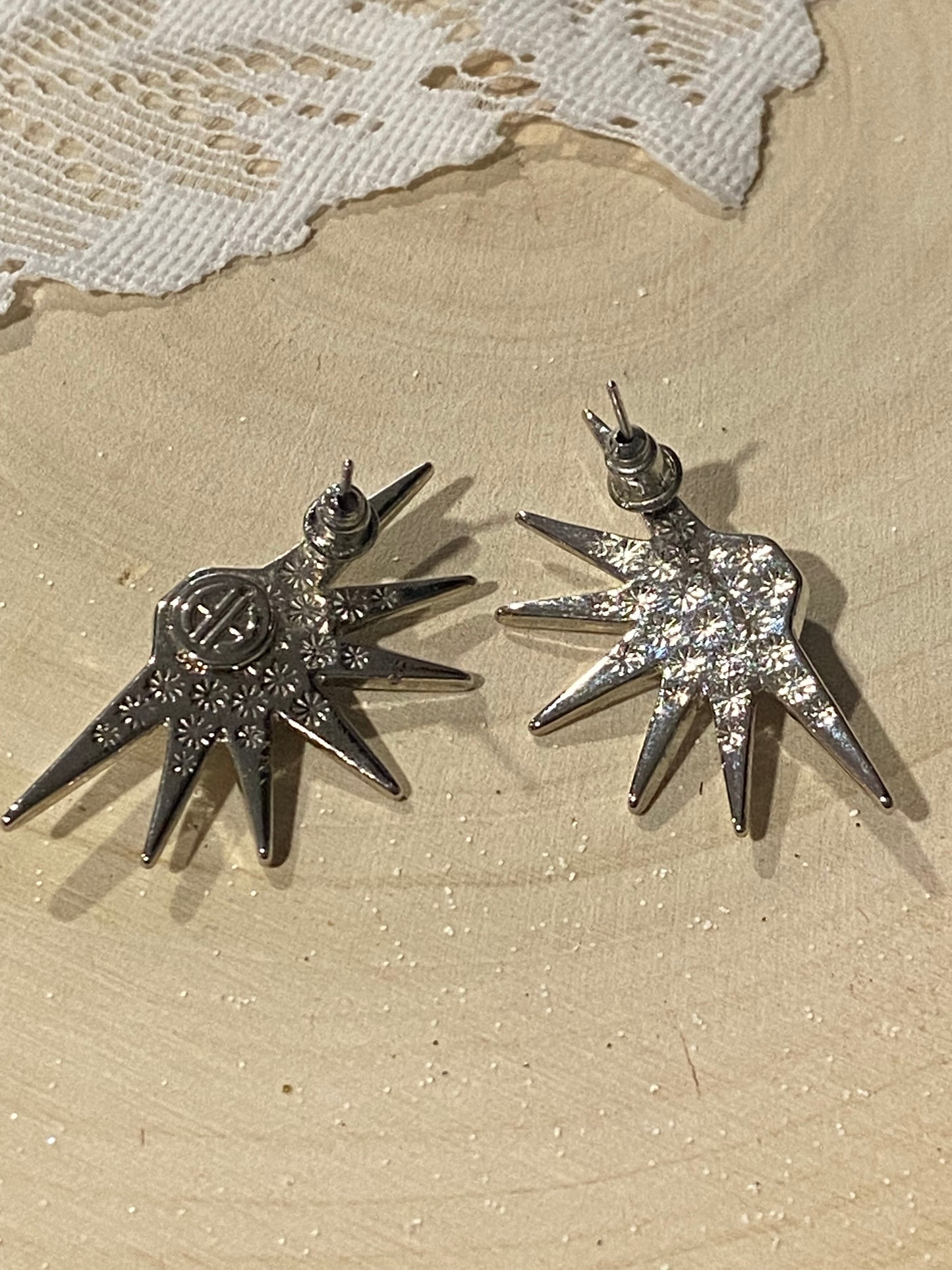 Heller Inc. Sunburst Earrings with Black Stone Centre [Posts]