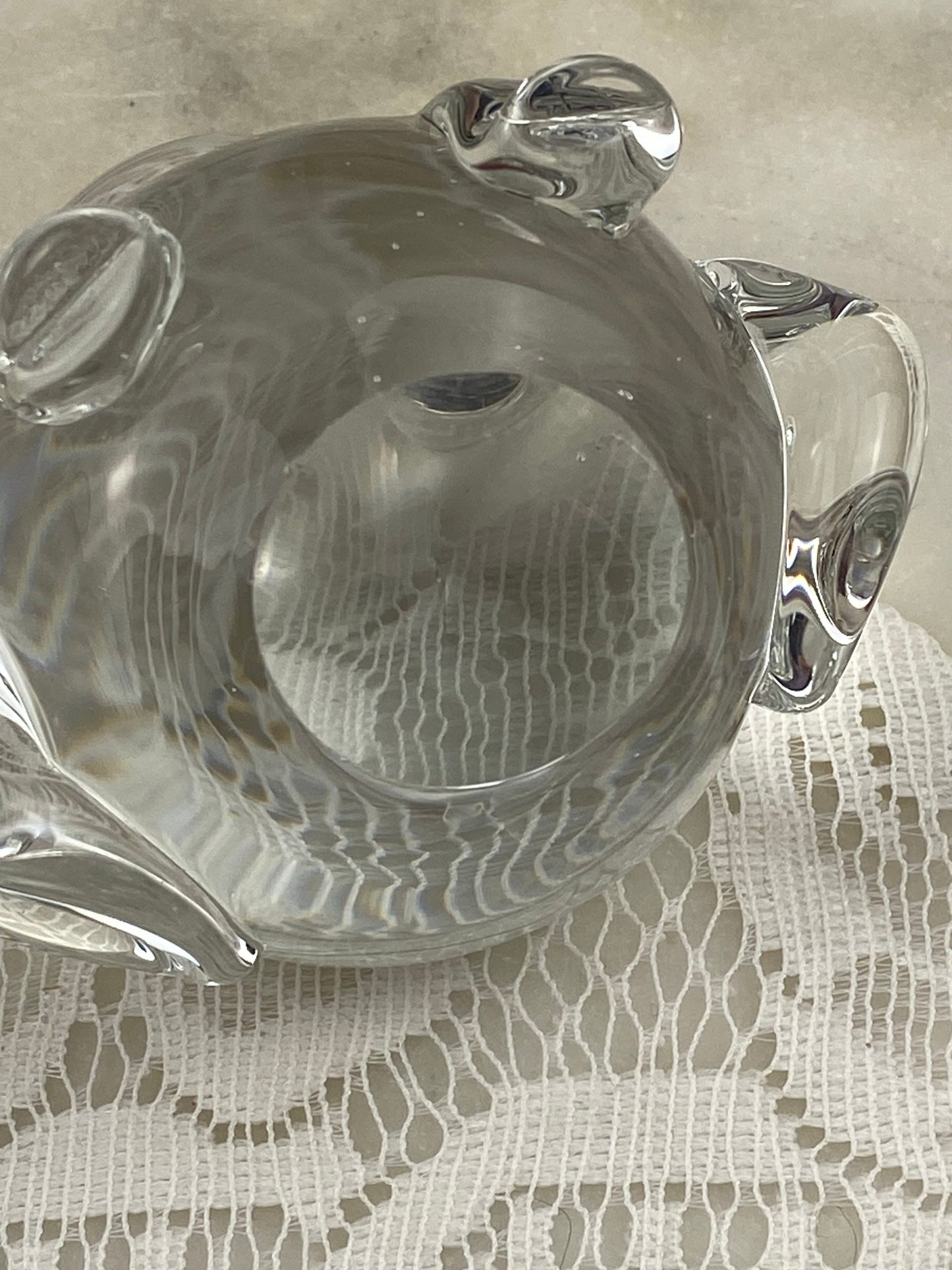 Hand Turned Glass Frog Paper Weight