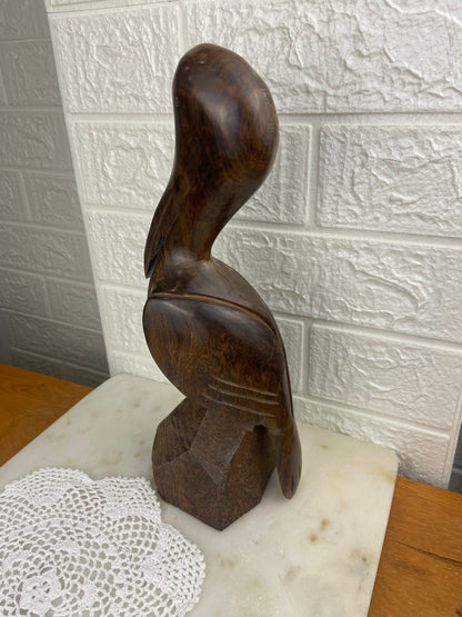 Carved Wooden Pelican