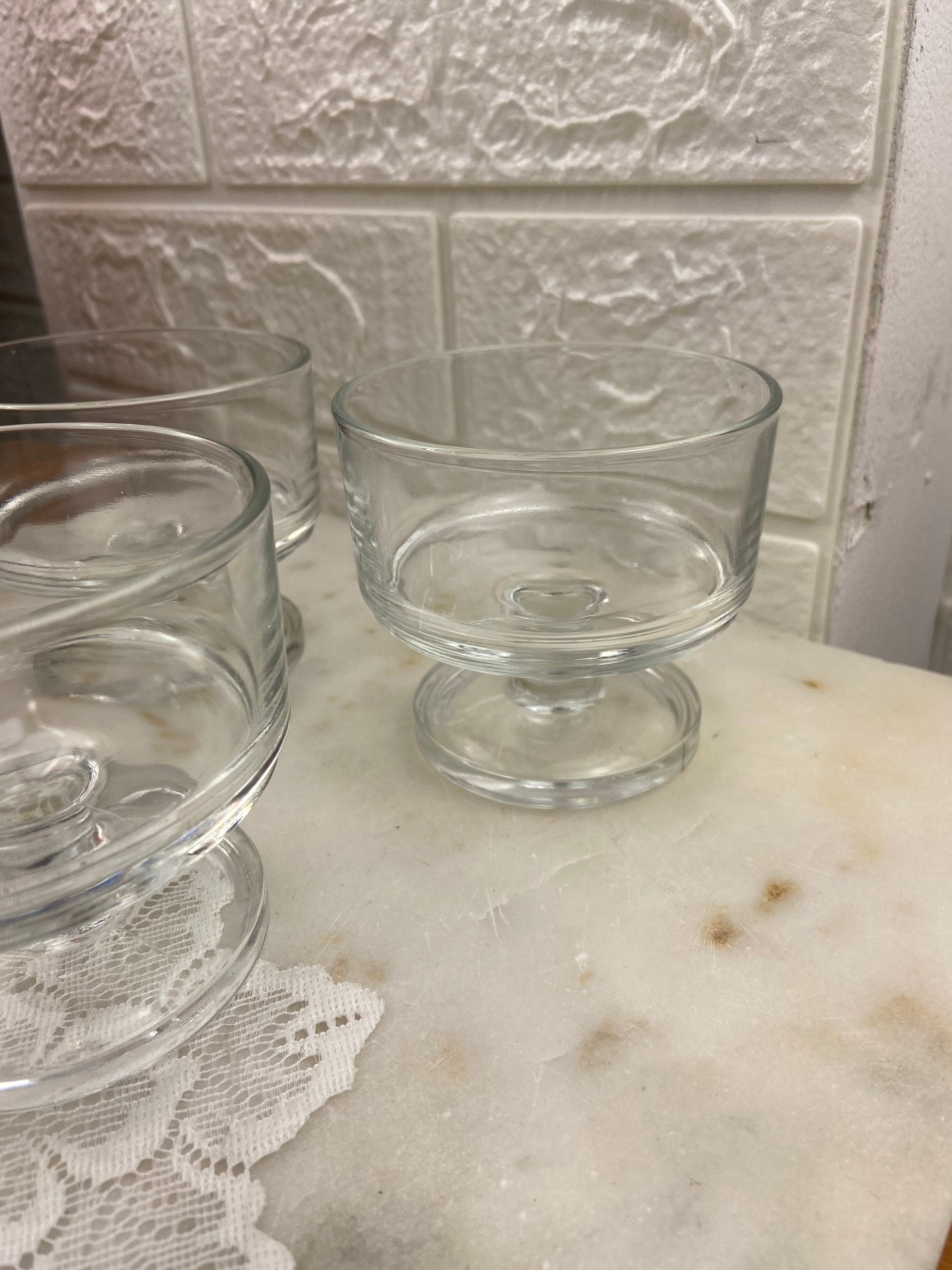 Set of 3 x Parigi Italian Glass Dessert Glasses