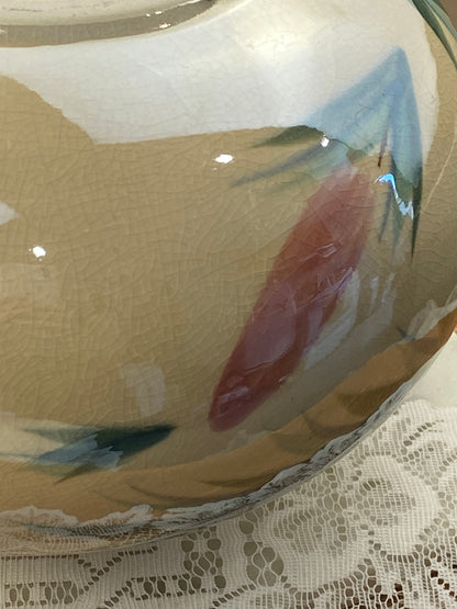 Glossy Squat Round Vase by Laurentian Pottery