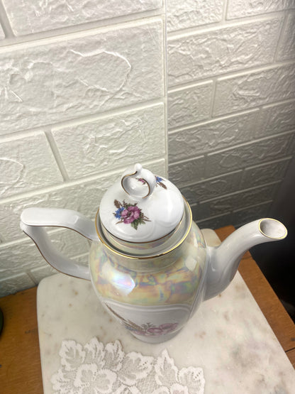 11” East German Porcelain Coffee Pot | GDR