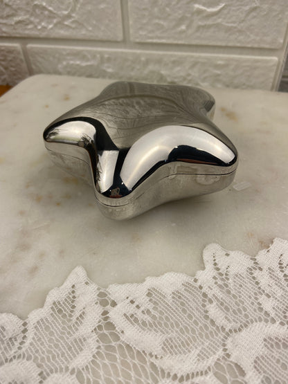 Silver Plated Star-Shaped Trinket Box