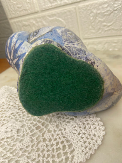 Blue Decoupage Duck