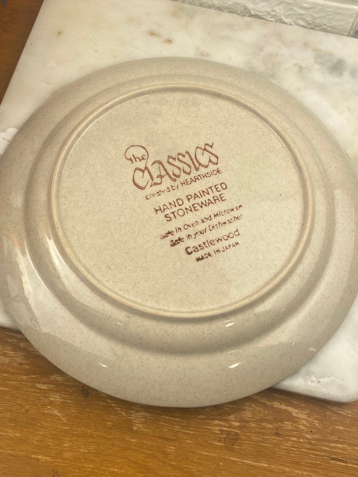 10.5” Hand Painted Stoneware Dinner Plate ‘The Classics’ Pattern by Hearthstone Castlewood