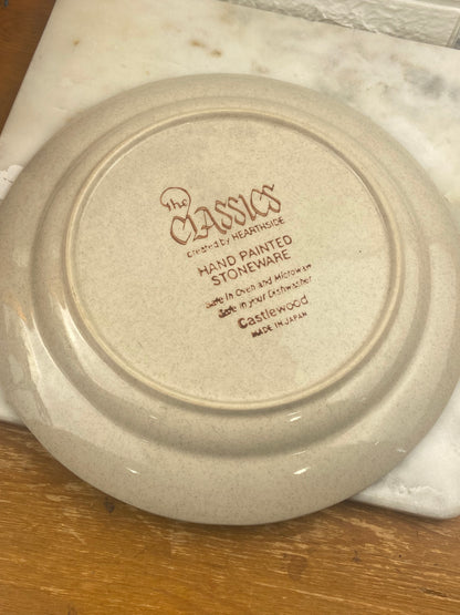 10.5” Hand Painted Stoneware Dinner Plate ‘The Classics’ Pattern by Hearthstone Castlewood