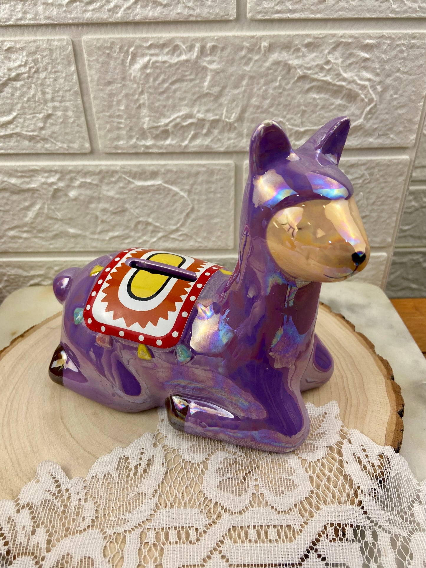 Handmade Ceramic Llama Coin Bank