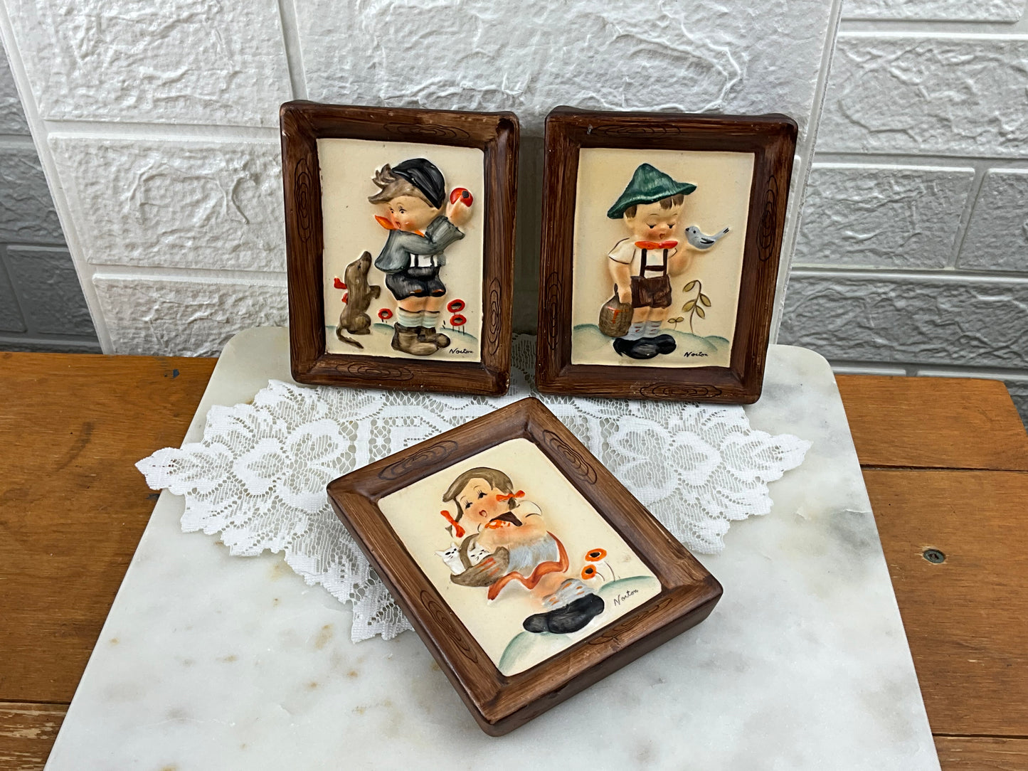 Hand Painted Ceramic Wall Plaque by Napco