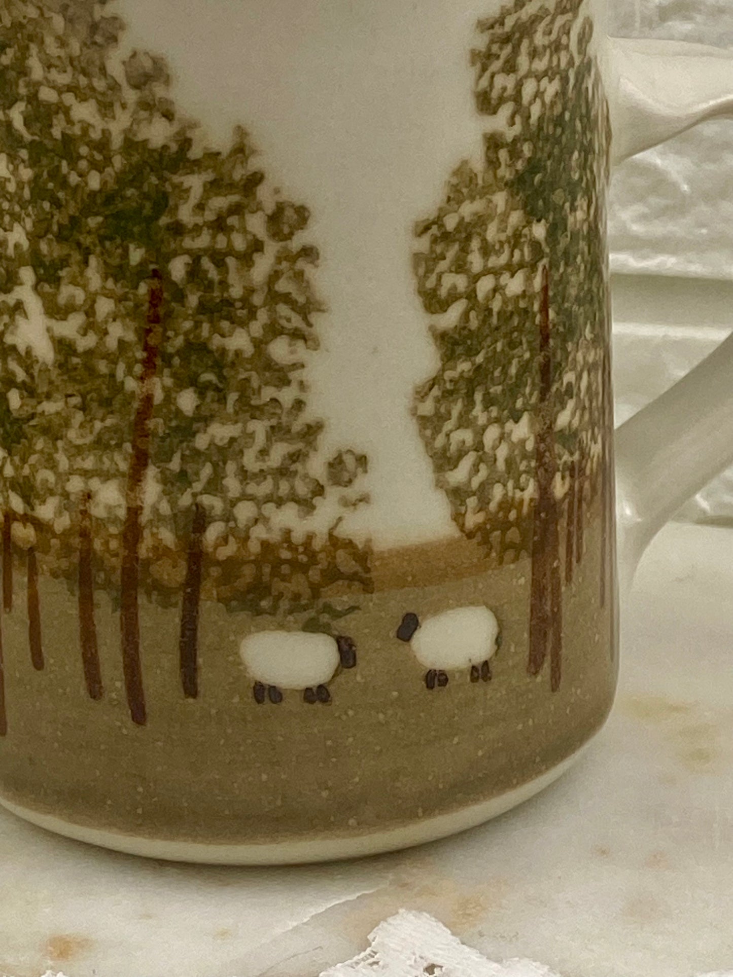 Handcrafted Sugar Bowl with Lid | Rural Blacknose Sheep Design