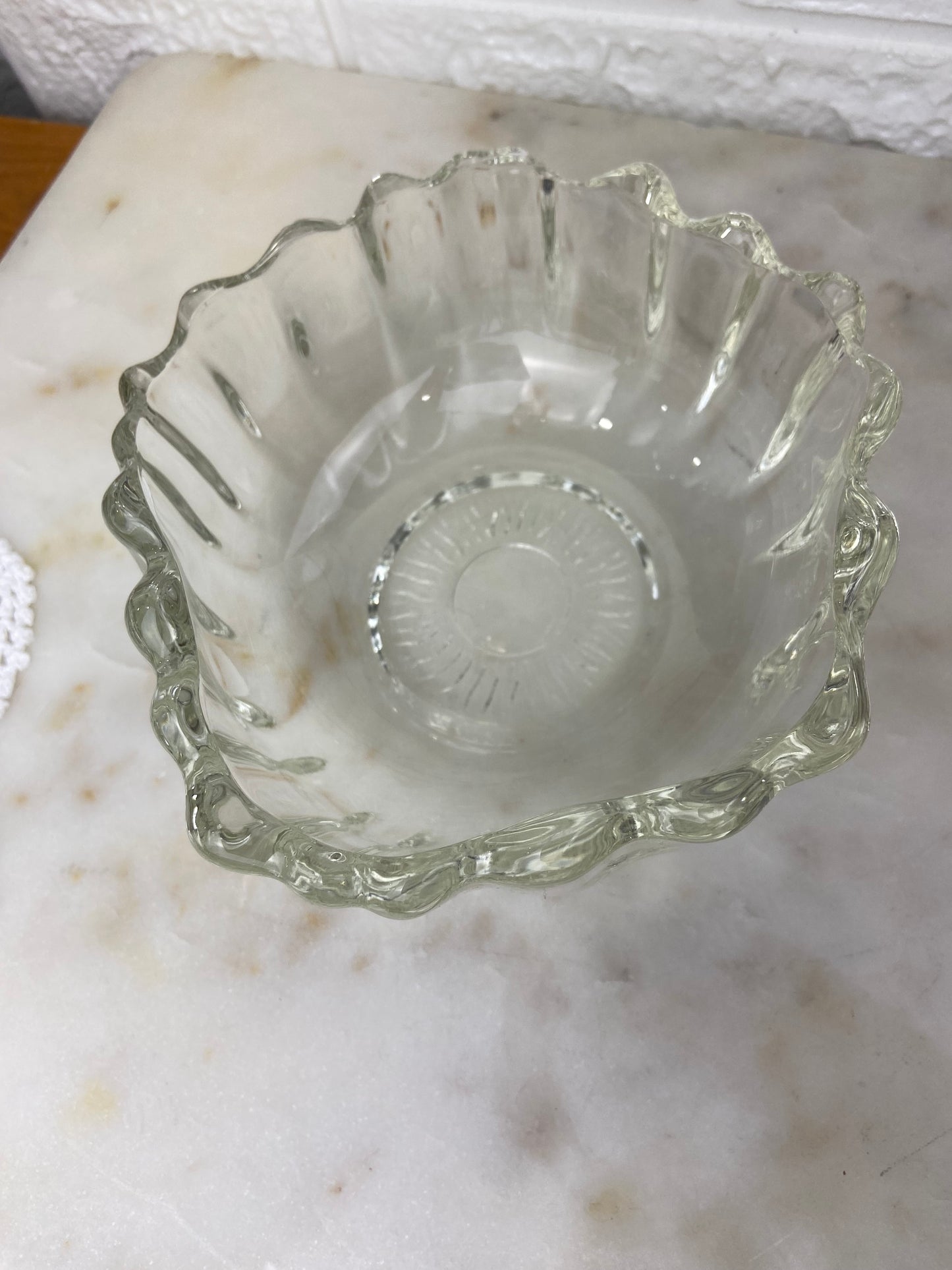 Glass Sunflower Salad Bowl Set by Indiana Glass