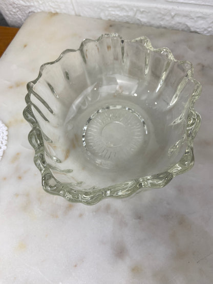 Glass Sunflower Salad Bowl Set by Indiana Glass