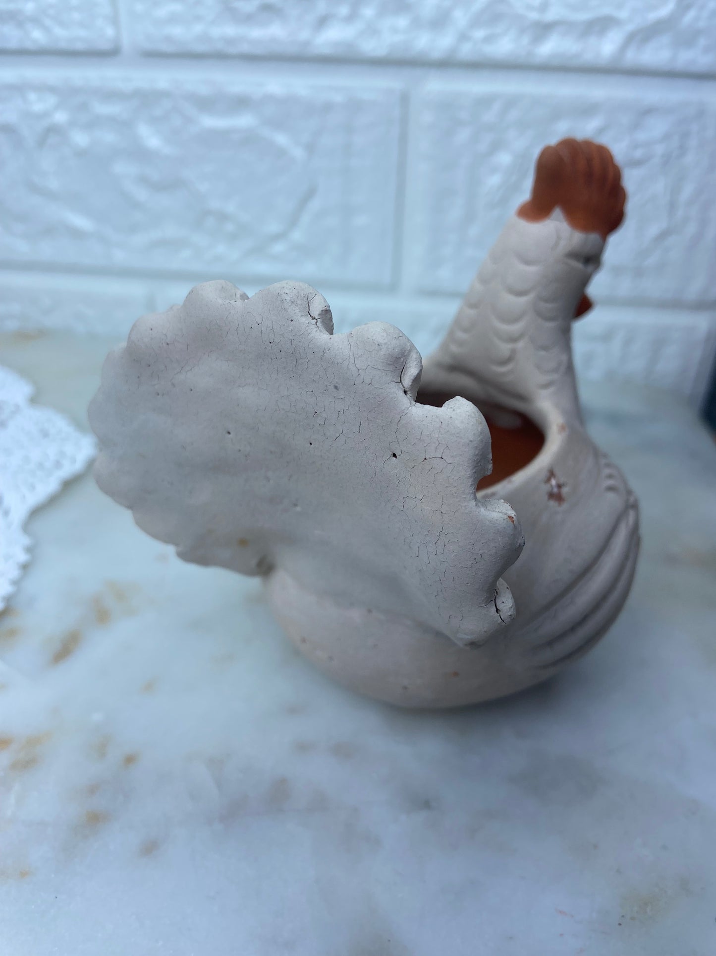 Small Terracotta Chicken Planter