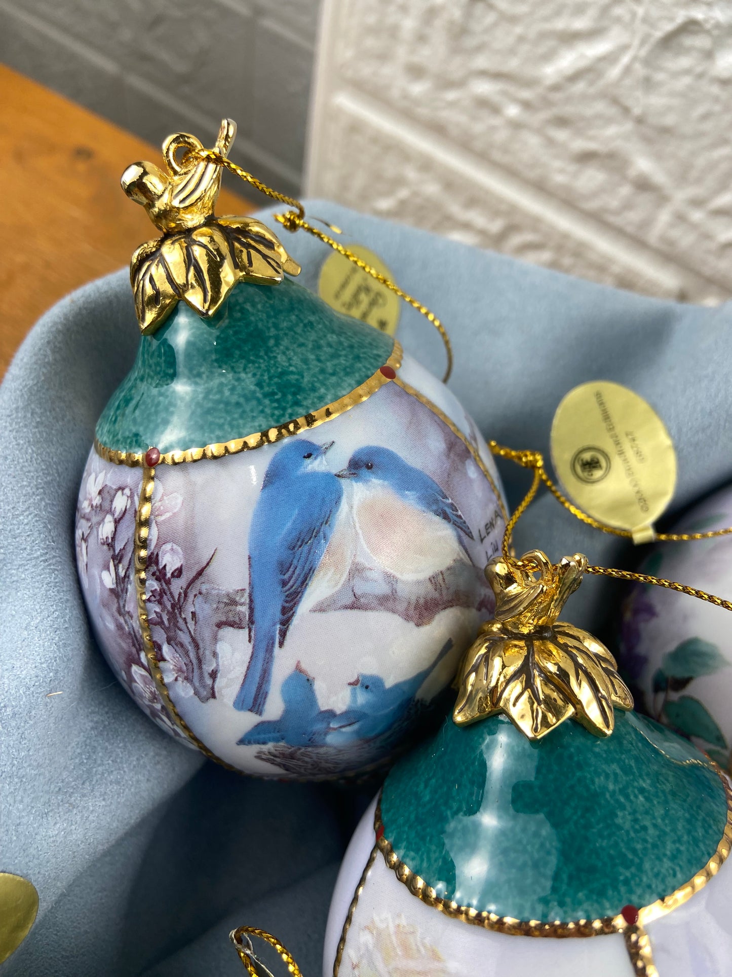 Hand Painted Porcelain Hanging Ornaments by Lena Liu | ‘Nature’s Poetry’ Collection