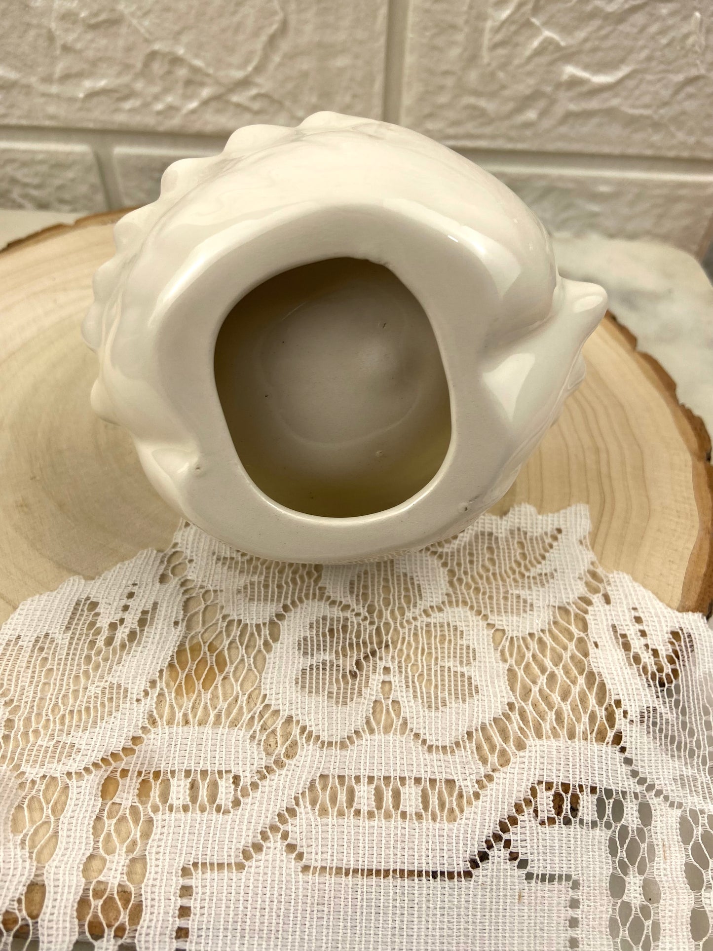 Entwined Swans Porcelain Basket Trinket Dish