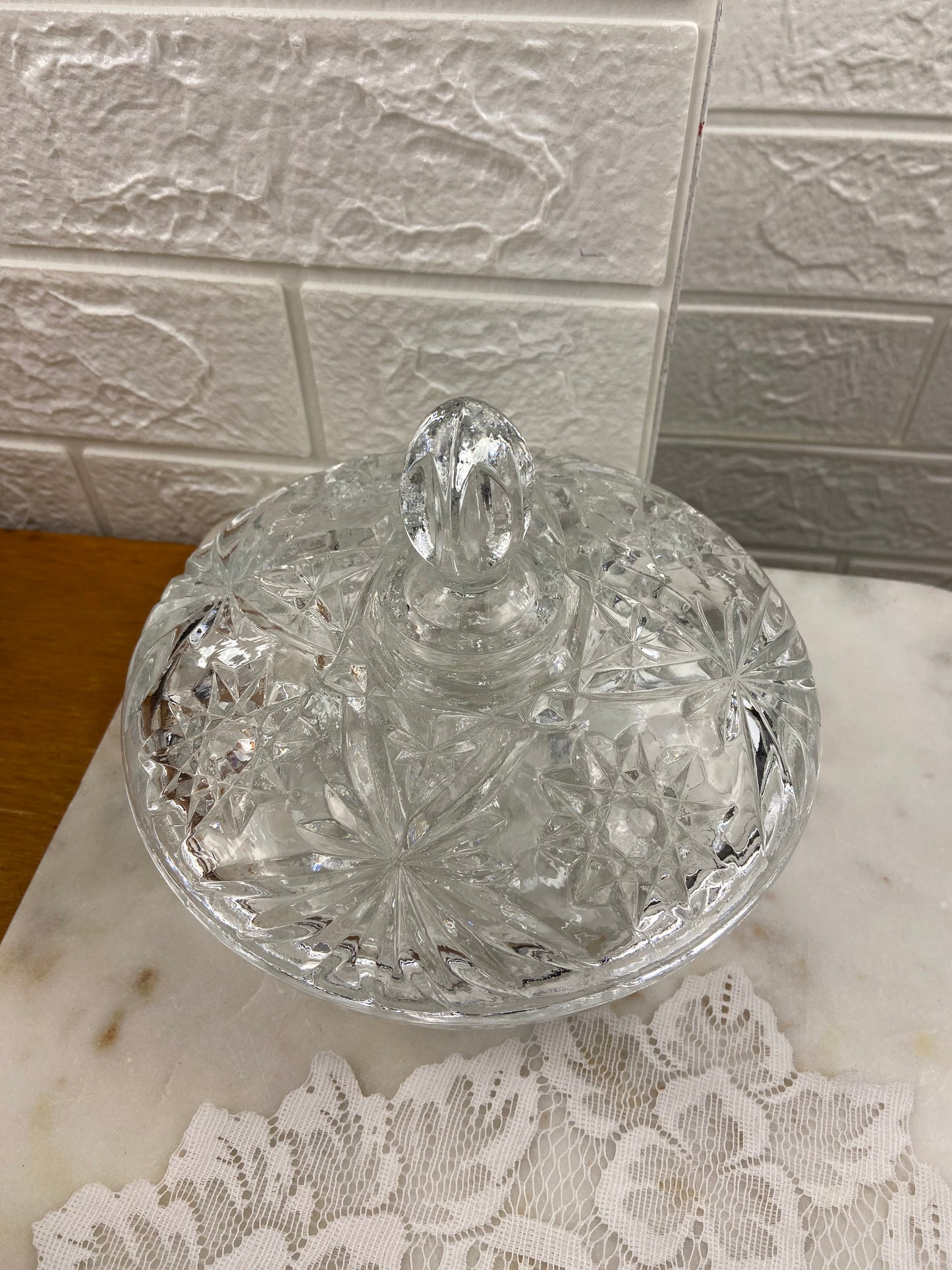 Early American Prescut (EAPC) Glass Candy Dish by Anchor Hocking