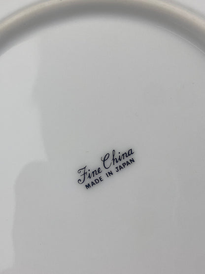 Small Ceramic Plate with Peacock / Lyrebird and Mountain Design