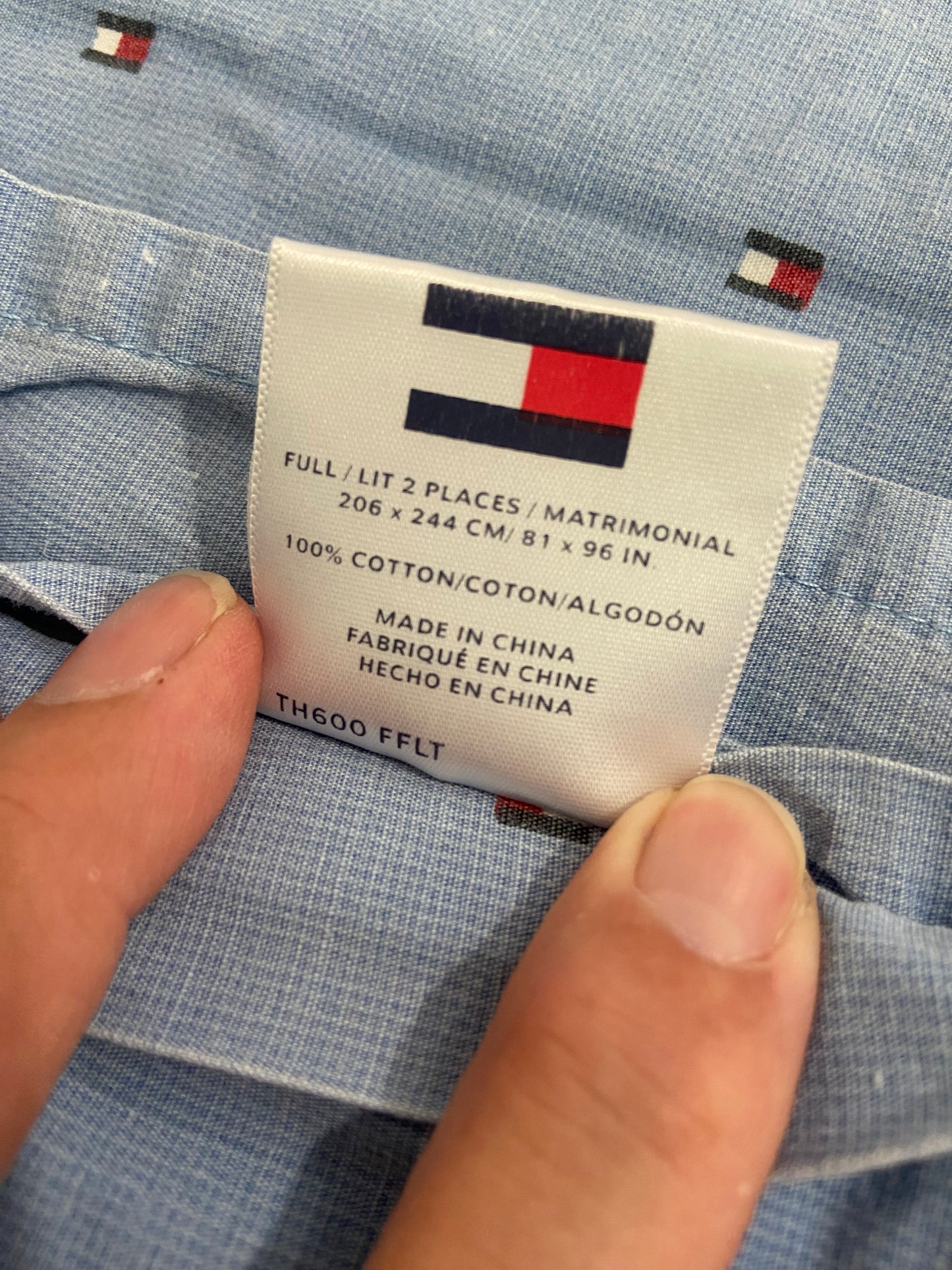 Tommy Hilfiger Twin 3-Piece Bed Sheet Set in Denim Blue