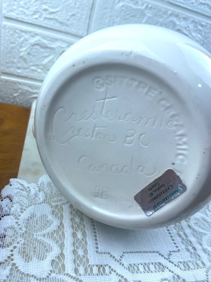 Spring Floral Ceramic Pitcher by Cresteramics, BC