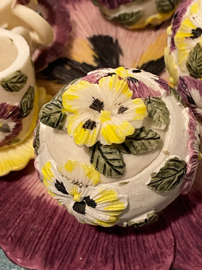 10 Piece Mini Tea Set | Pansy Floral Theme