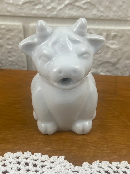Small Ceramic Sitting Cow Creamer