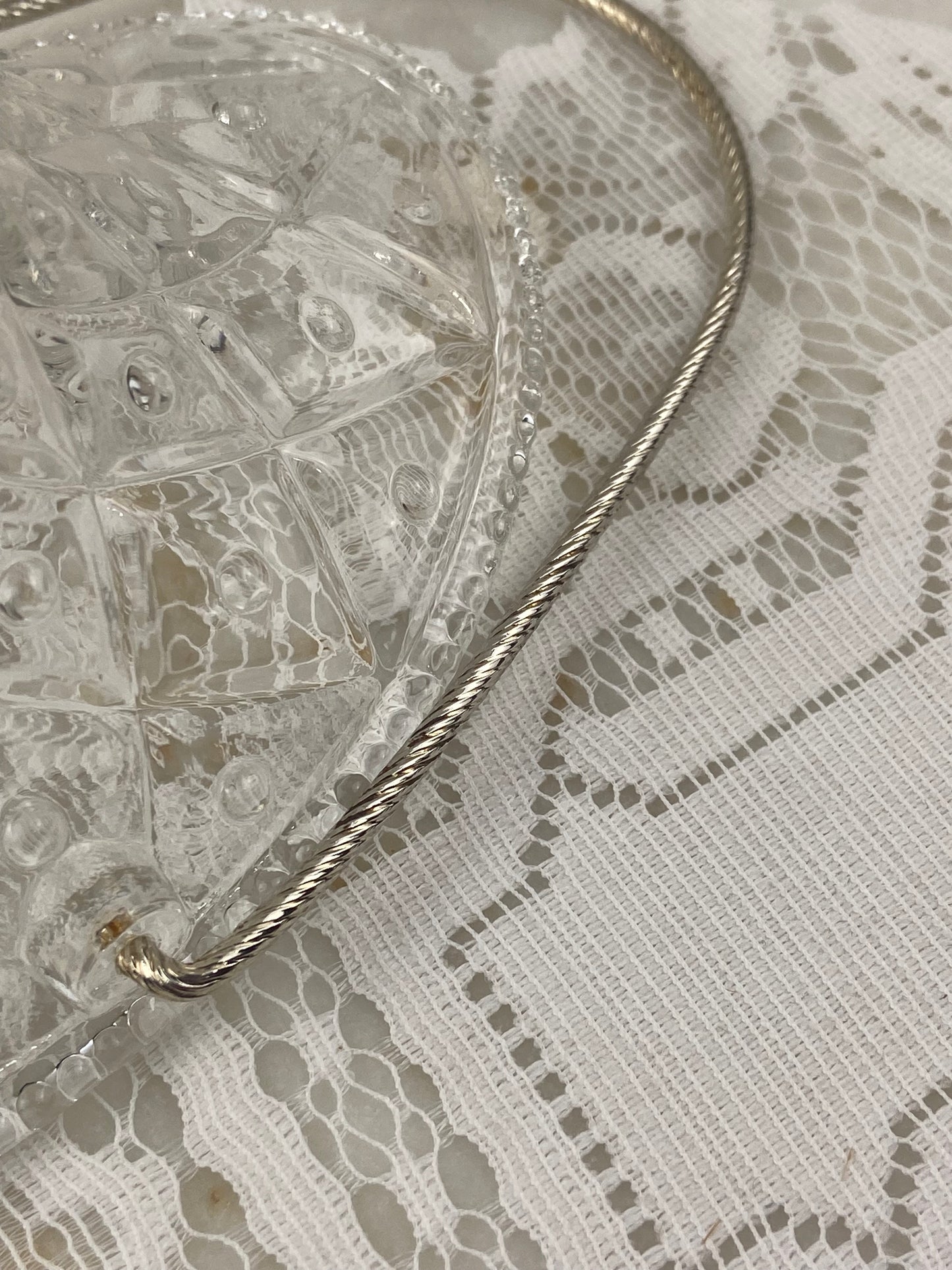 Vintage Avon | Glass Basket with Metal Handle