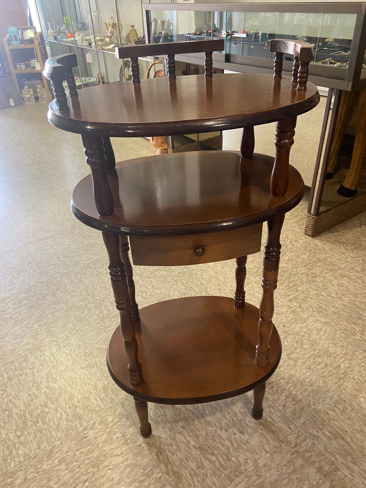 MCM Wooden Telephone Table
