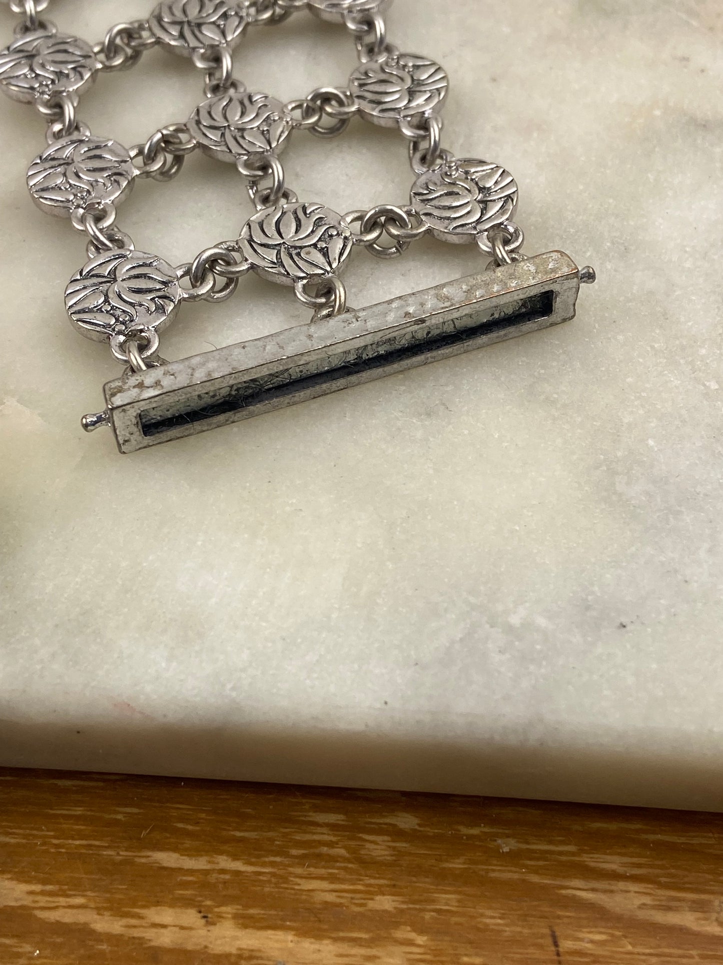Metal and Glass Multi-Strand Bracelet with Magnetic Clasp by Lucky Brand