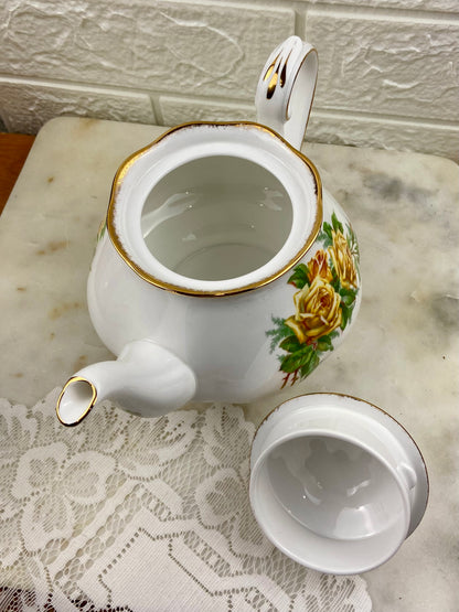 Royal Albert Bone China Teapot | Tea Rose Pattern