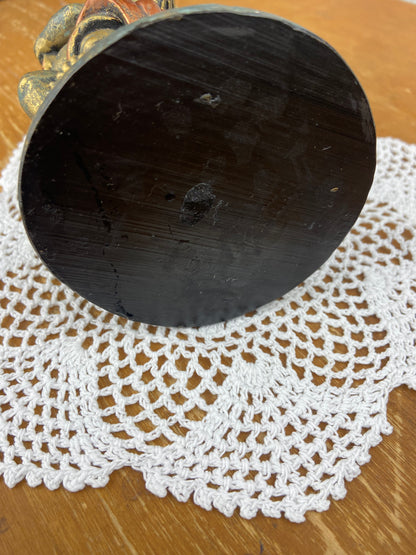 Cherub Playing Harp Candlestick Holder