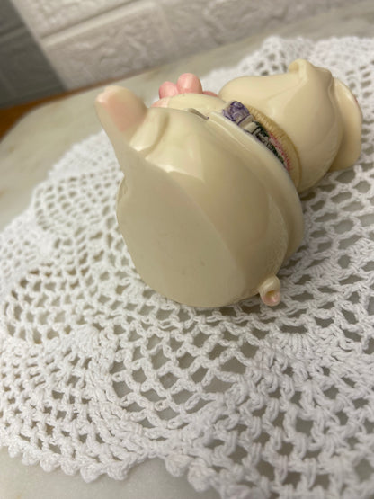 Porcelain Happy Pig in Hat