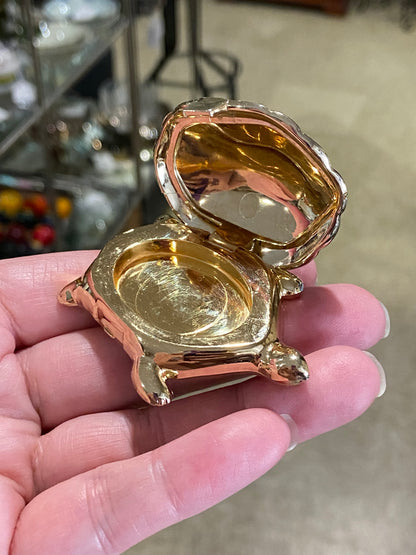 Vintage Avon | Small Turtle Perfume Compact (Empty)