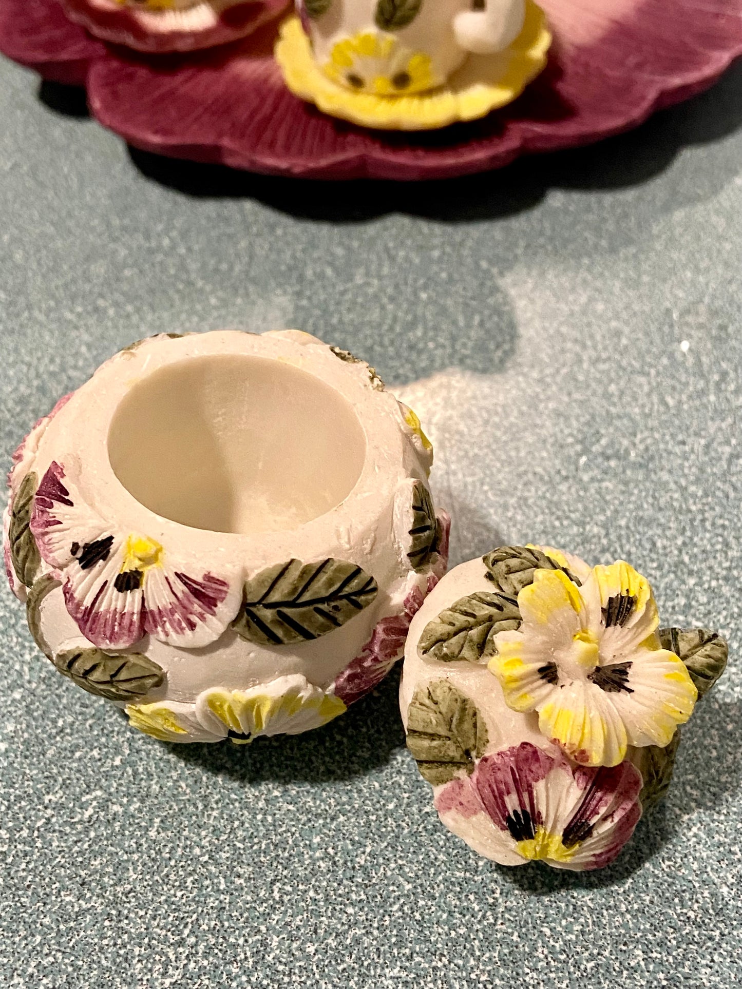 10 Piece Mini Tea Set | Pansy Floral Theme