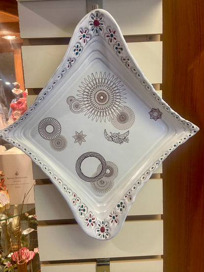 Handmade Pottery Platter with Hanging Hook