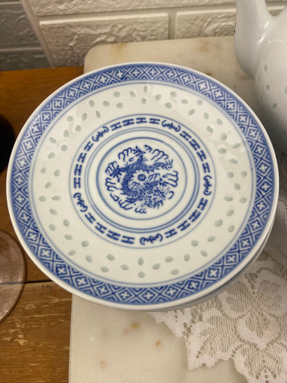Chinese Teapot Set with 5 Teacups and Saucers