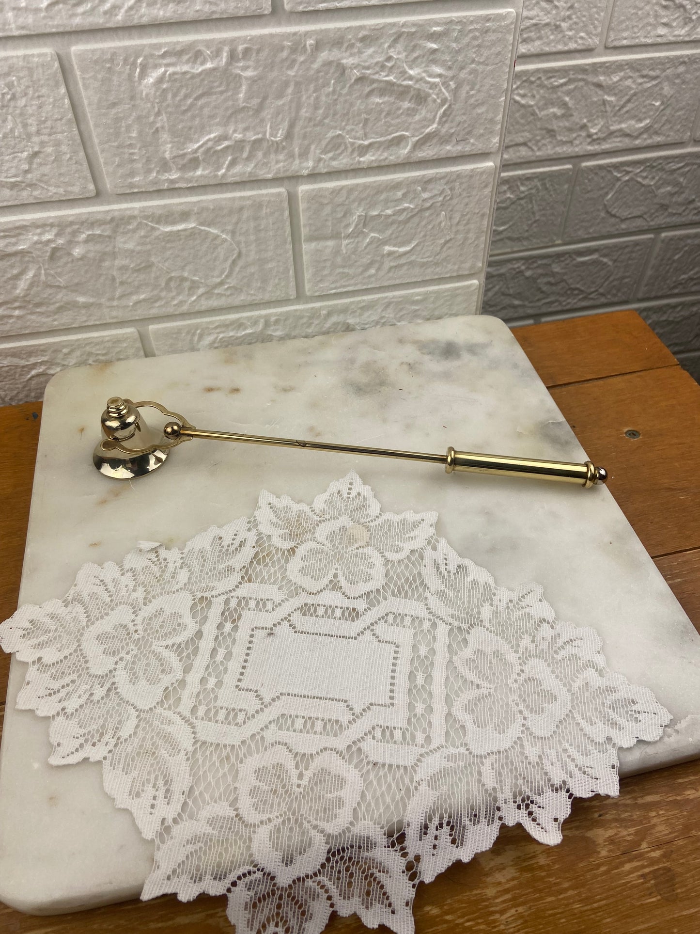 Polished Brass Bell-Shaped Candle Snuffer