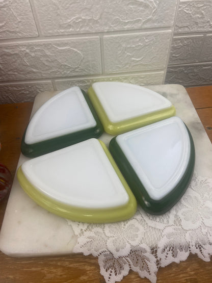4 x Piece Milk Glass Serving Set by Hazel-Atlas Glass Company