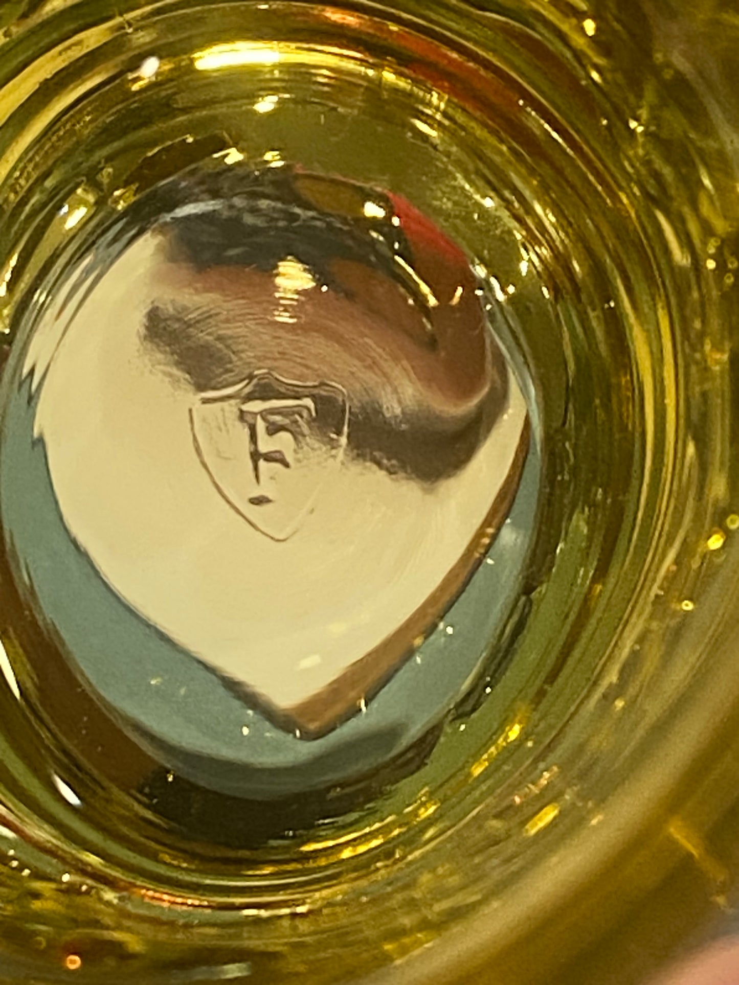 Pair of Mini Amber Glass Beer Mugs / Shot Glasses by Federal Glass Company