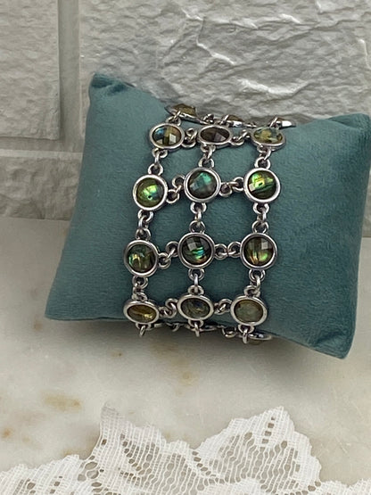 Metal and Glass Multi-Strand Bracelet with Magnetic Clasp by Lucky Brand