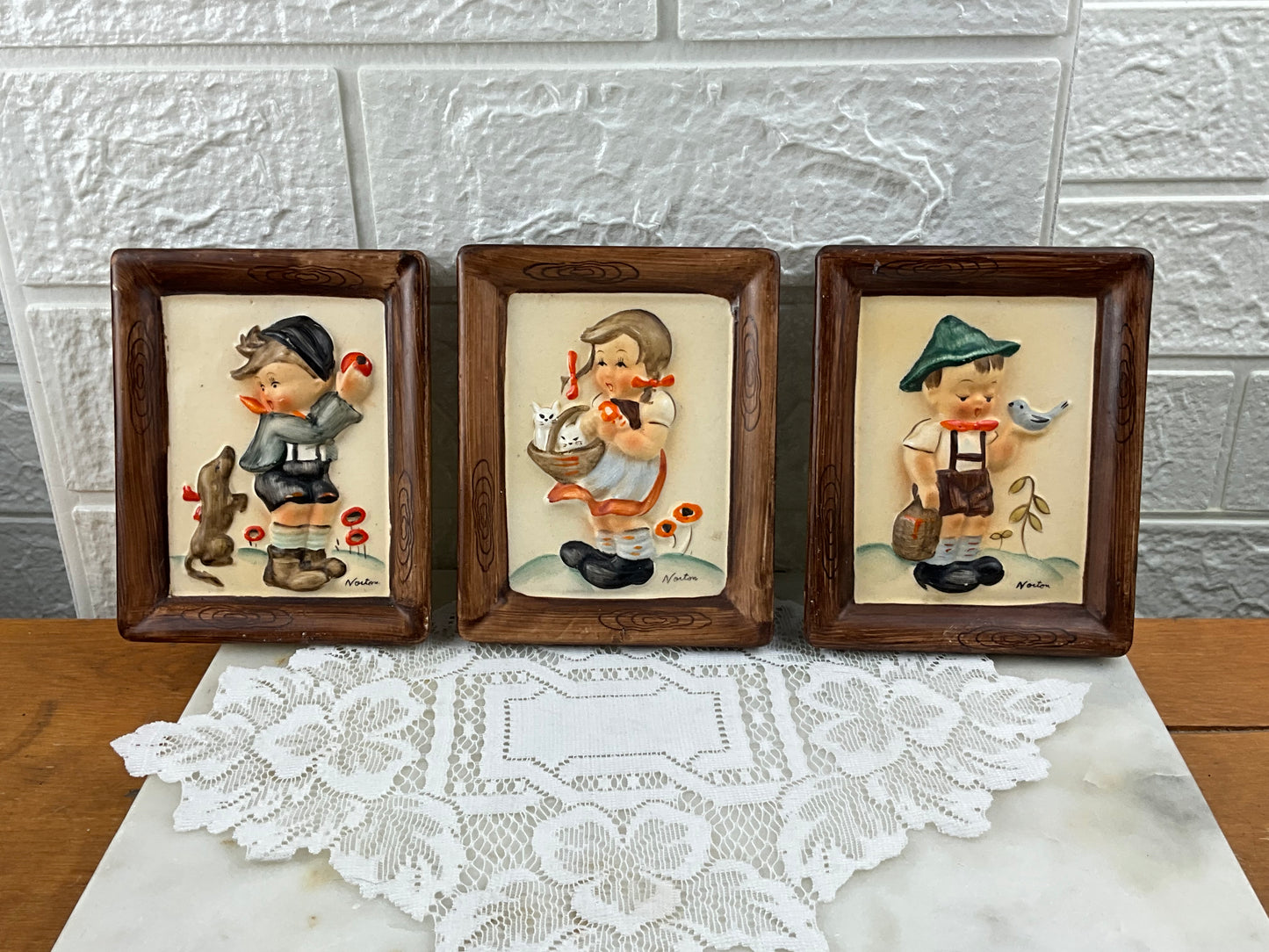 Hand Painted Ceramic Wall Plaque by Napco