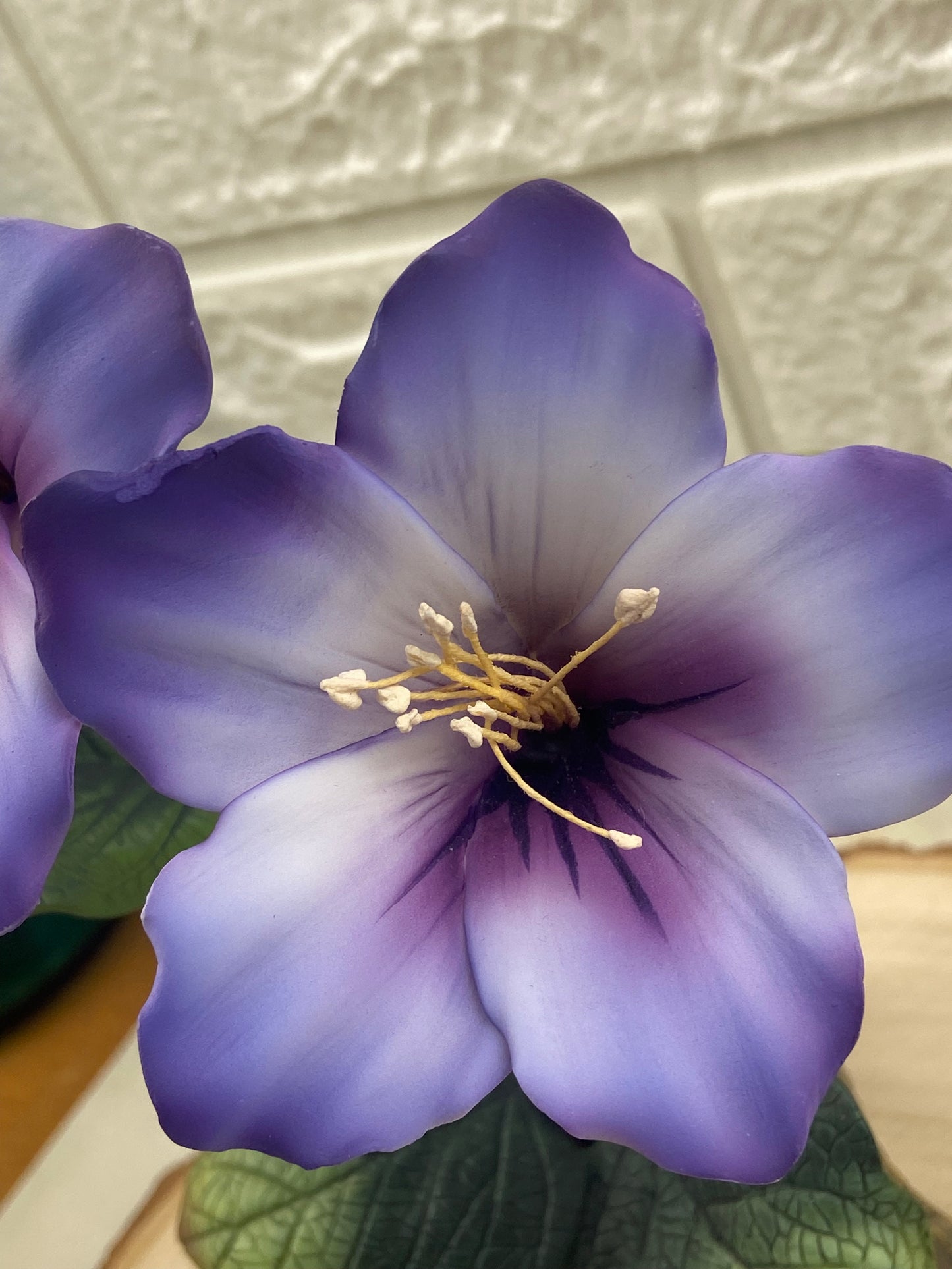 Hand Painted Bisque Porcelain Purple Hellebore Flowers | Andrea by Sadek