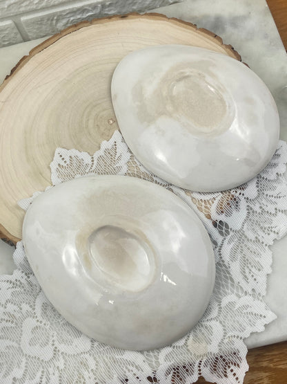 Clay Egg Shaped Plate | Pottery
