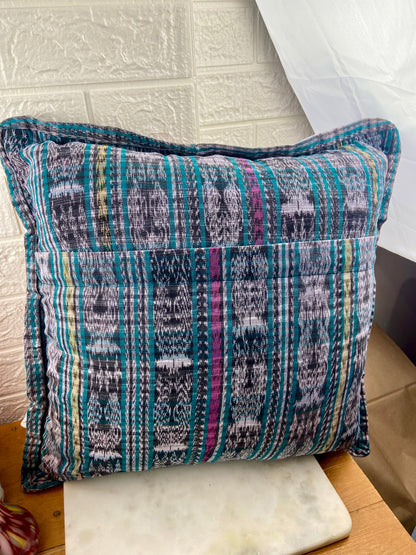 Hand Crafted Mexican Embroidered Pillow Cover with Pillow Insert