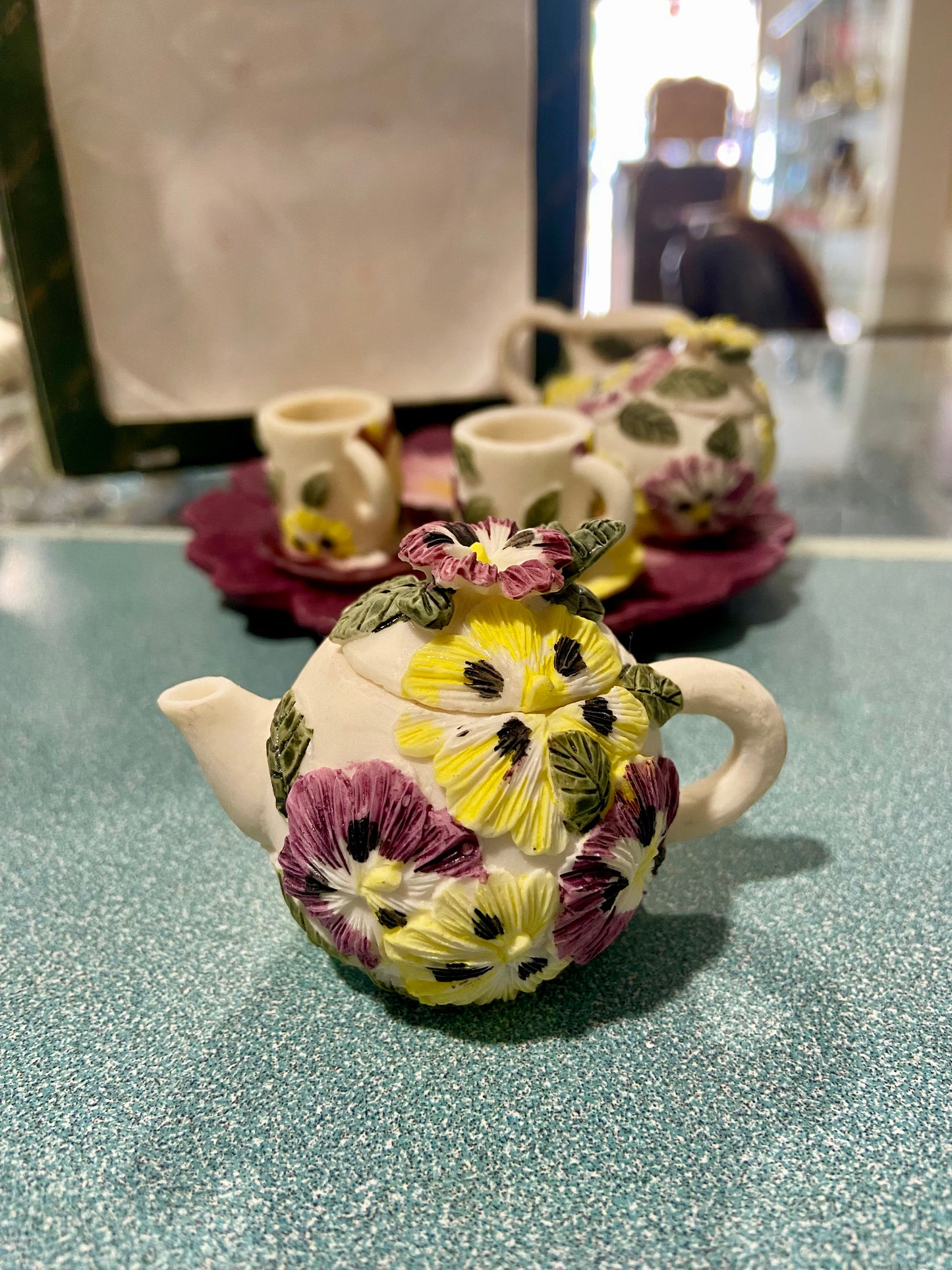 10 Piece Mini Tea Set | Pansy Floral Theme