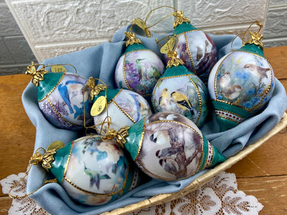 Hand Painted Porcelain Hanging Ornaments by Lena Liu | ‘Nature’s Poetry’ Collection