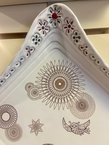 Handmade Pottery Platter with Hanging Hook