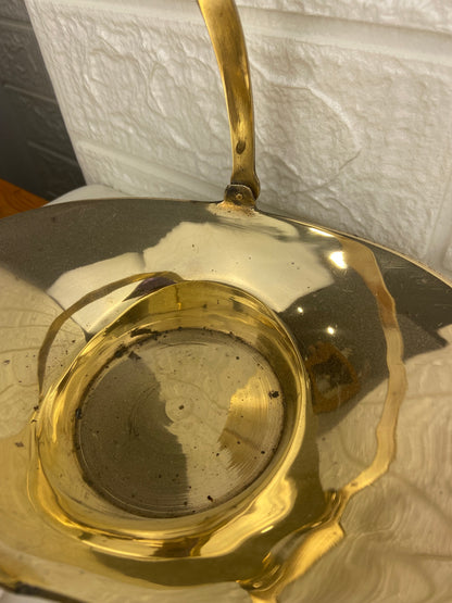 Polished Brass Basket with Moving Handle