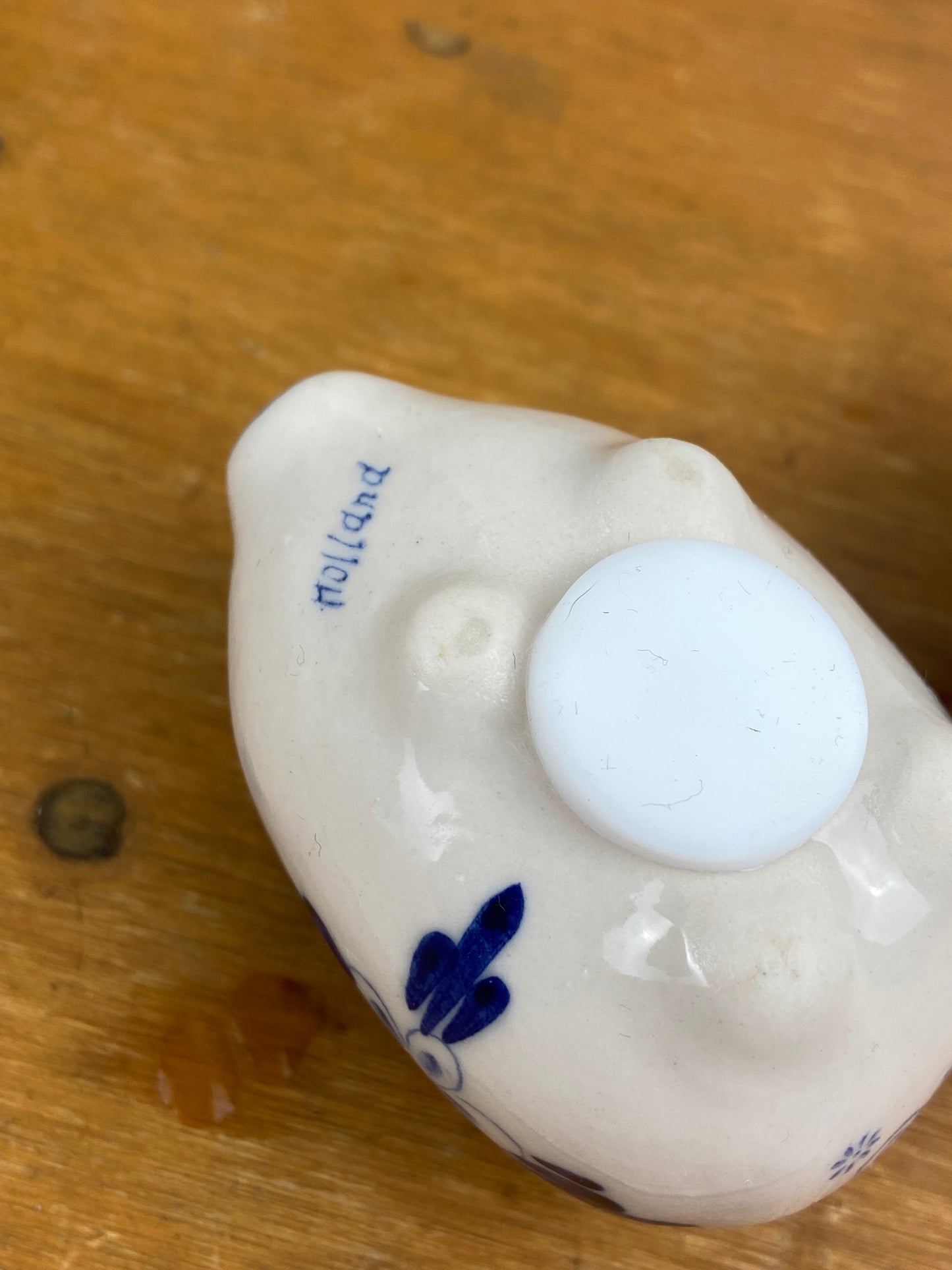 Delft-Style Porcelain Pigs Salt and Pepper Shakers