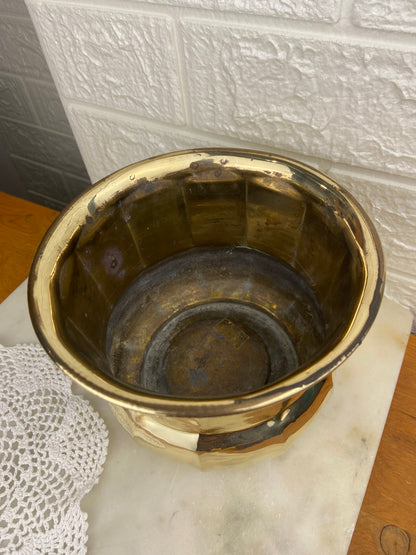 Polished Brass Planter