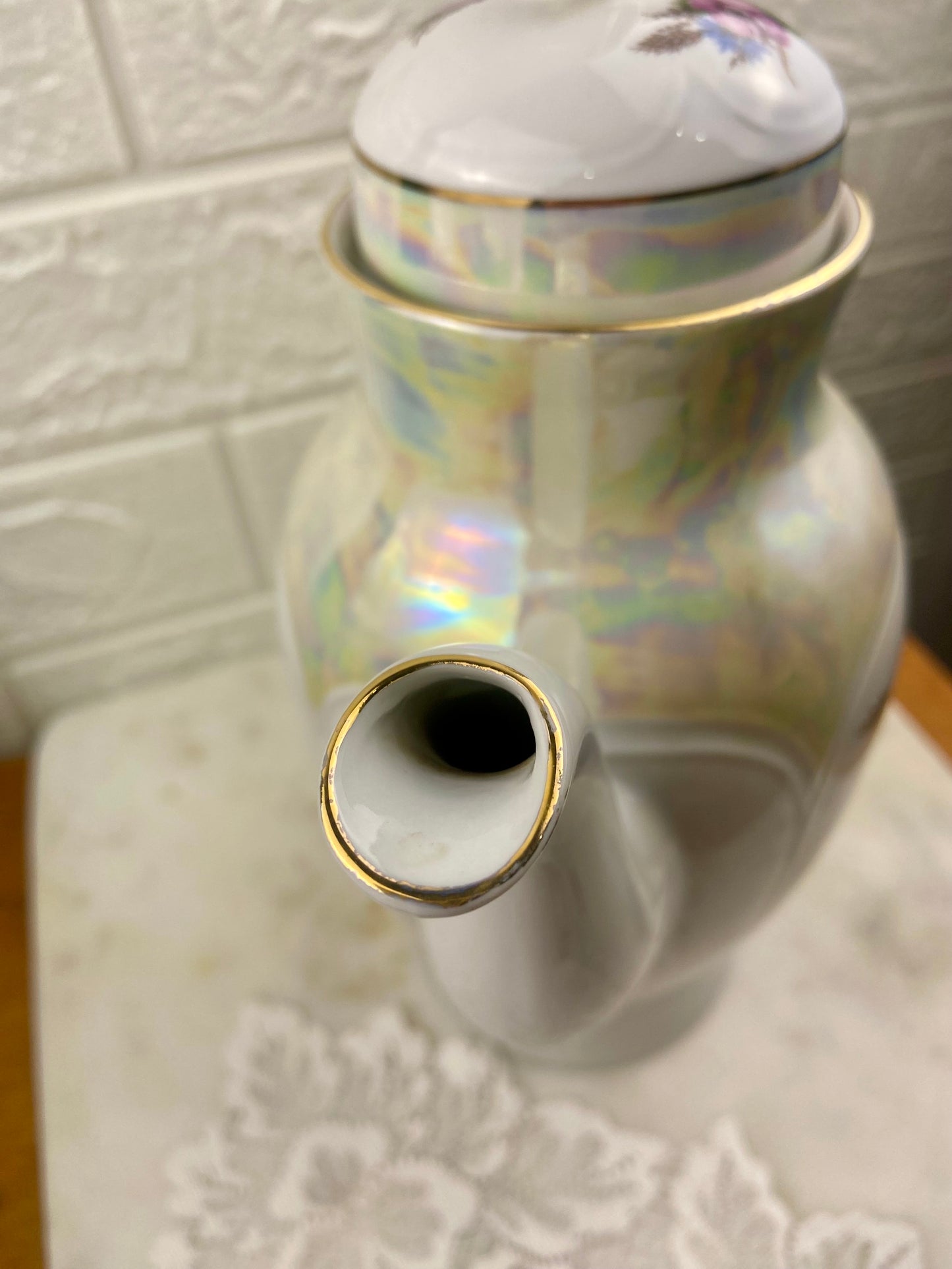 11” East German Porcelain Coffee Pot | GDR